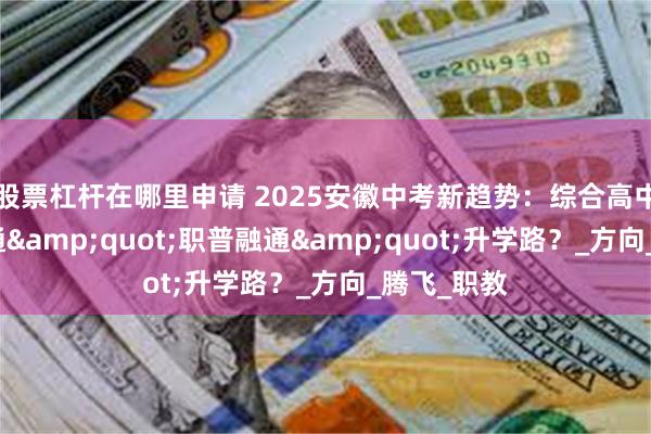 股票杠杆在哪里申请 2025安徽中考新趋势：综合高中班如何打通&quot;职普融通&quot;升学路？_方向_腾飞_职教
